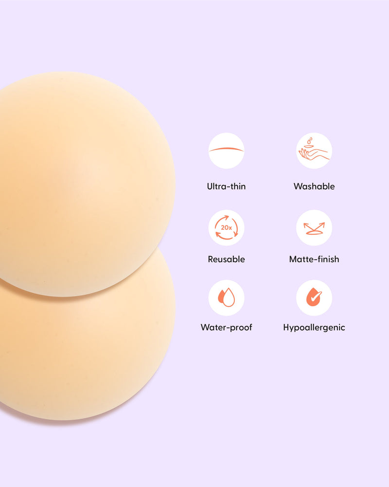 Bare it All Nipple Covers M - Reusable Round Silicone Nipple Covers Medium