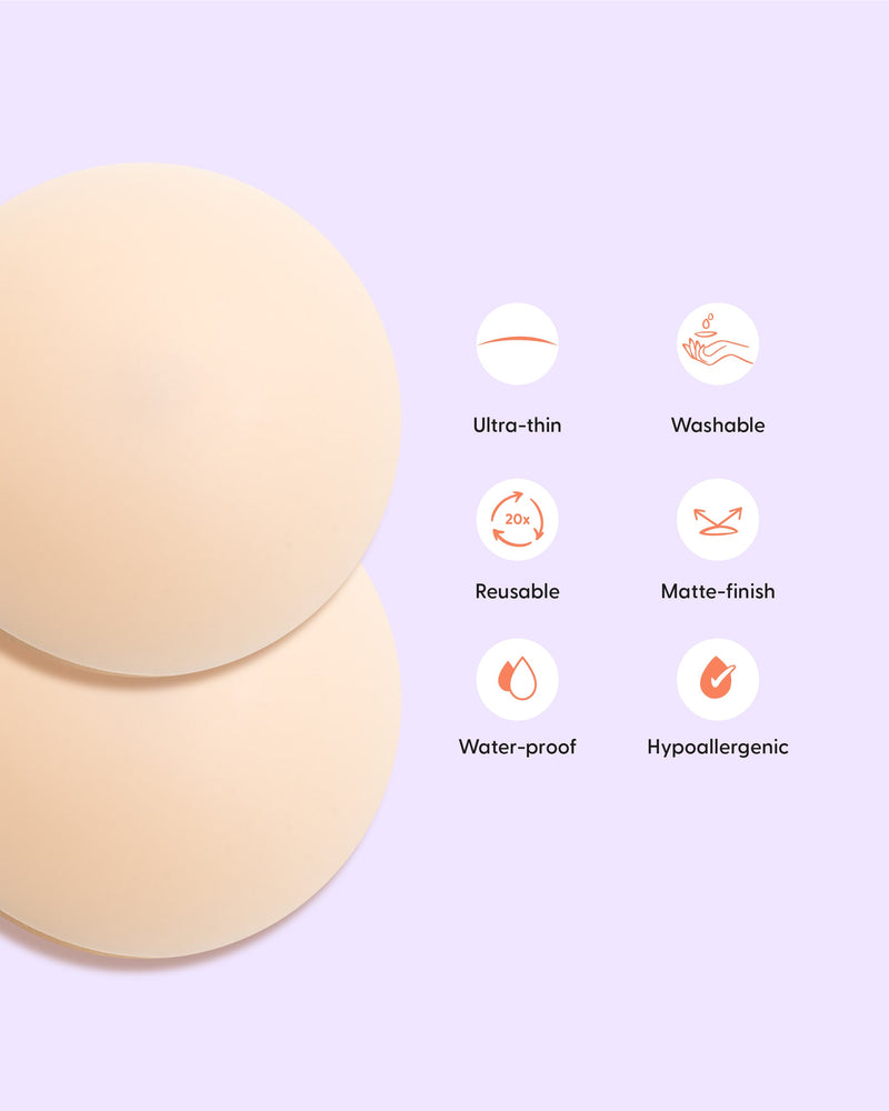 Bare it All Nipple Covers M - Reusable Round Silicone Nipple Covers Medium