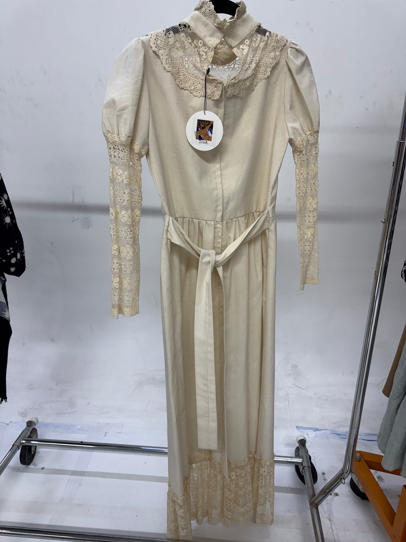 cream prairie dress Prairie Dress in Oat Linen Field Day