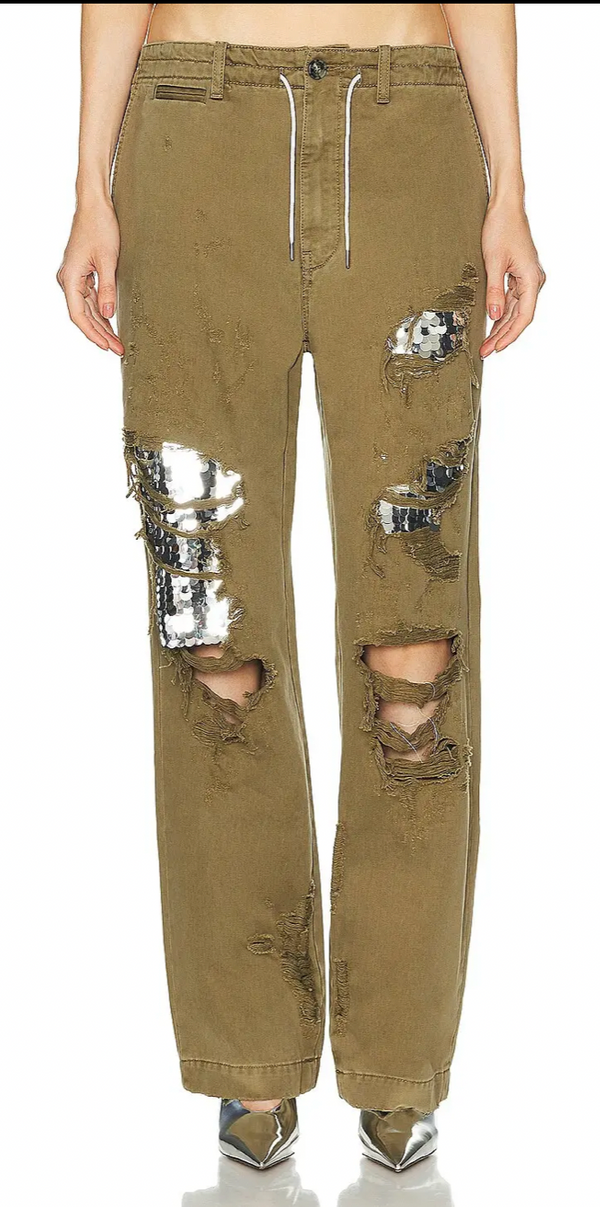 Dark Park Paper Bag Pants