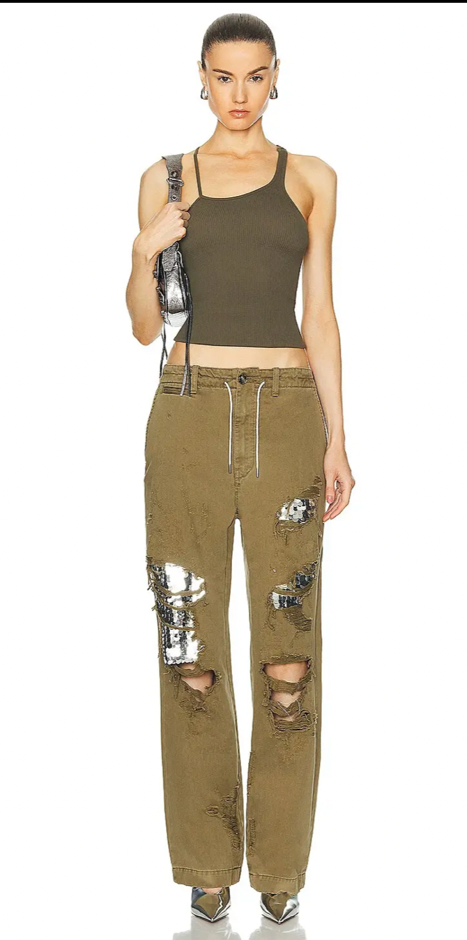 Dark Park Paper Bag Pants