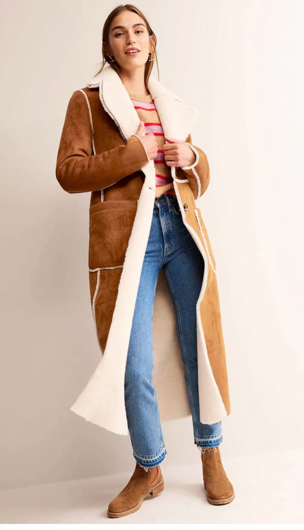 Boden Reversible Faux Shearling Coat