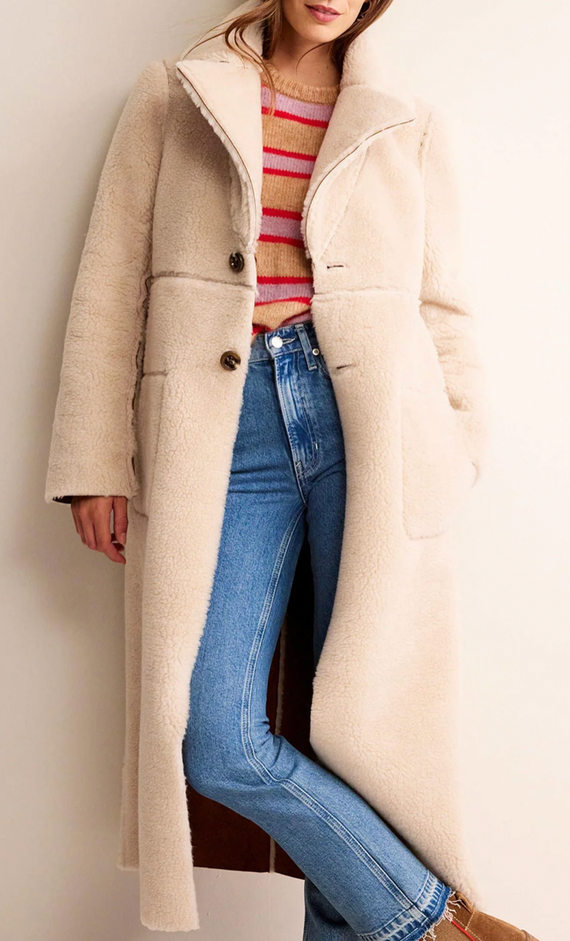 Boden Reversible Faux Shearling Coat