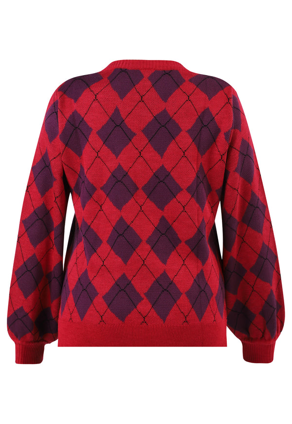 Rombo Tiger Jacquard Knit Sweater