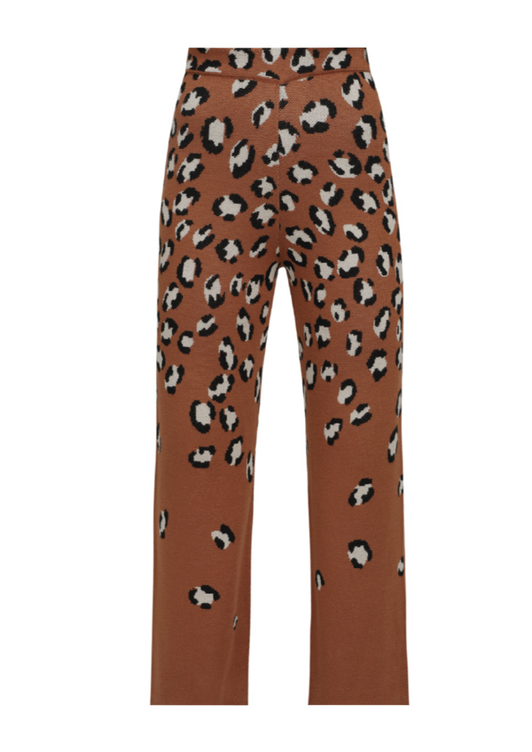Tiger Jacquard Knit Pants